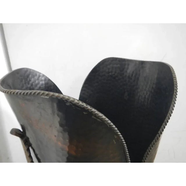 Metal Copper Petal Umbrella Stand For Sale - Image 7 of 13