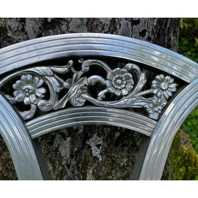 Metal 1930s Spanish Art Deco Head Board and Foot Board - Set of 2 For Sale - Image 7 of 10