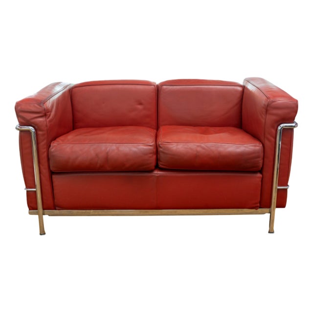 Two-Seater Sofa by Le Corbusier, Perriand, Jeanneret for Cassina, 1950s For Sale