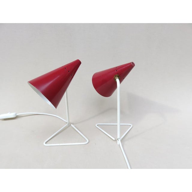 Metal Small Italian Table Lights by Guiseppe Ostuni for Oluce, 1950s, Set of 2 For Sale - Image 7 of 18