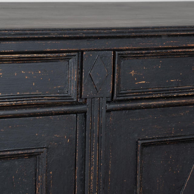 19th Century Swedish Gustavian Black Sideboard Buffet For Sale - Image 12 of 17