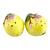 Vintage Majolica Style Lemon Salt & Pepper Shakers – Hand-Painted Ceramic, a Pair For Sale