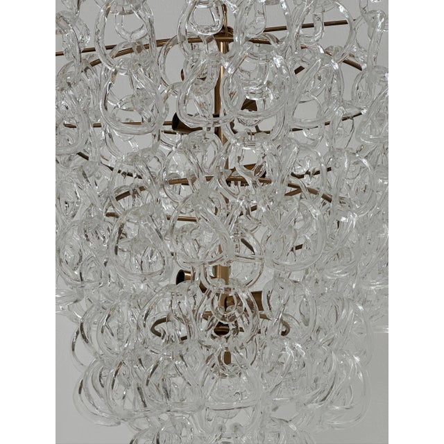 Angelo Mangiarotti Vintage Chandelier by Angelo Mangiarotti, 1980s For Sale - Image 4 of 11