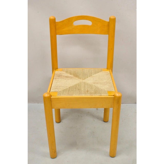 Mid-Century Modern Mid Century Modern Birch Maple Bentwood Woven Rush Dining Chairs - Set of 6 For Sale - Image 3 of 12