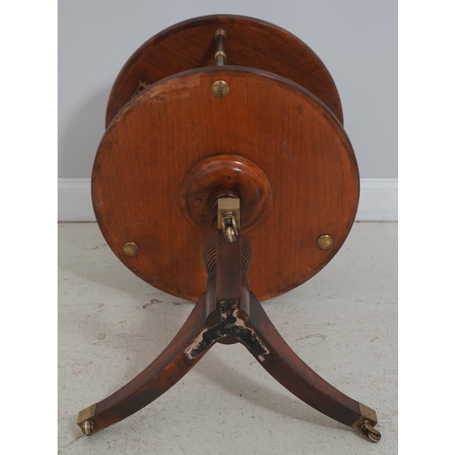 Theodore Alexander Althorp Mahogany and Brass Two-Tier Dumbwaiter Table For Sale - Image 12 of 13