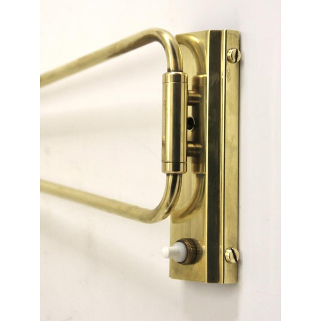 Yellow Diabolo Articulated Wall Light attributed to Rene Mathieu for Lunel, 1950s For Sale - Image 15 of 18