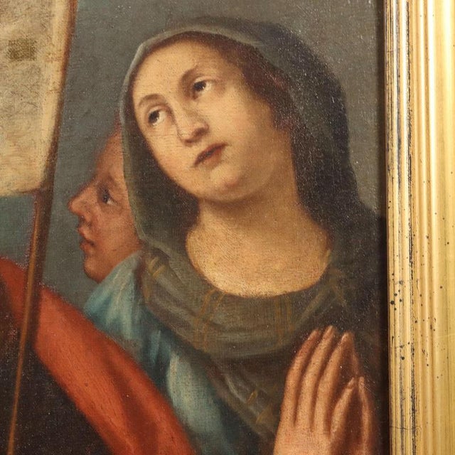 European School, Painting of Saint Ursula, Oil on Canvas For Sale - Image 6 of 11