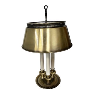1970s French Country Brass Bouillotte Lamp For Sale