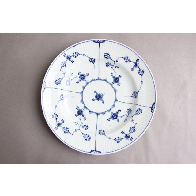 Blue Antique Dinner Plates by Royal Copenhagen, 1800, Set of 12 For Sale - Image 8 of 18