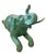 2000 - 2009 Large Vintage Italian Glazed Celadon Ceramic Reclining Elephant Sculpture For Sale - Image 5 of 11