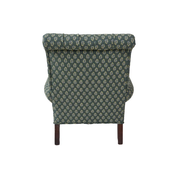 Traditional Late 20th Century Pair of Ferrick Mason Upholstered Tufted Club Chairs For Sale - Image 3 of 7