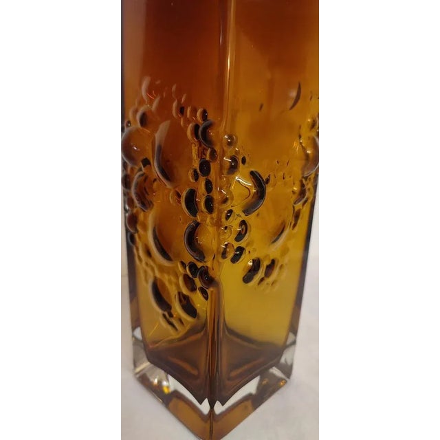 Brown Italian Crystal Vases, 1970s, Set of 2 For Sale - Image 8 of 11