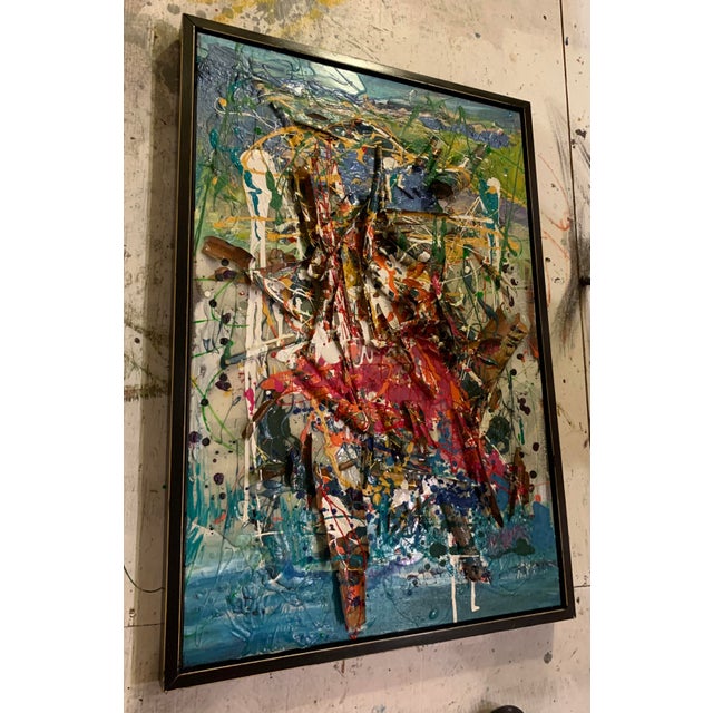 Abstract Expressionism, Large, Mixed Media, Oil Painting, Art, by Van Ness For Sale - Image 4 of 8