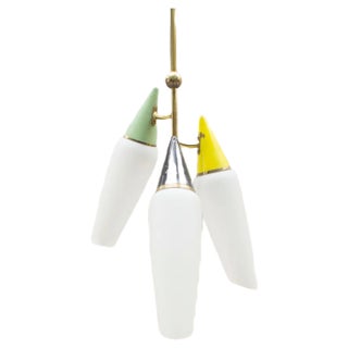 Italian Ceiling Sputnik Lamps, 1950s, Set of 2 For Sale