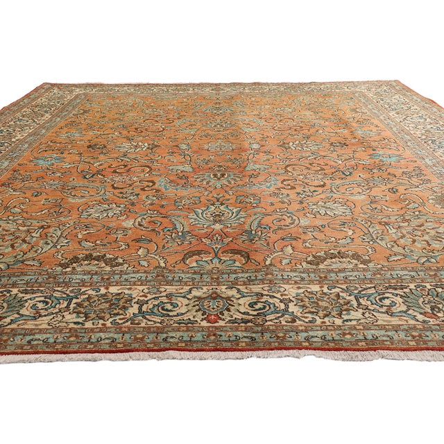 Traditional Vintage Persian Tabriz Rug - 10'00 x 13'03 For Sale - Image 3 of 10