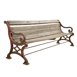 Cast Iron and Wood Garden Bench