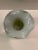 Contemporary Boho Chic Olive Green Vase With White Flower Top For Sale - Image 3 of 12