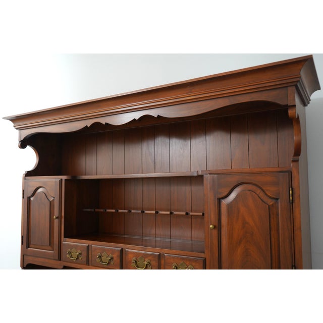 Henkel Harris Cherry Step Back Cupboard Hutch For Sale - Image 13 of 18