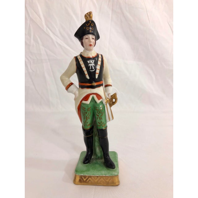 Capodimonte Porcelain Statue of a French Imperial Soldier For Sale - Image 6 of 6