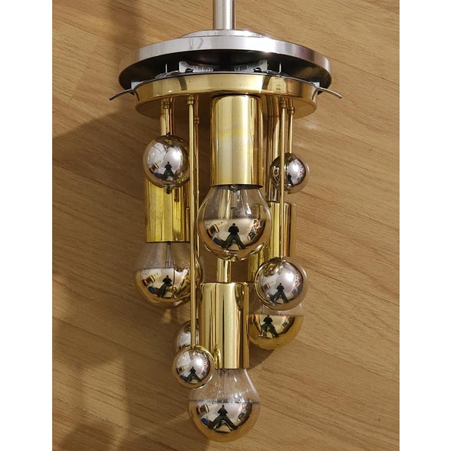 Large Sputnik Pendant Lamp from Doria Leuchten, 1970s For Sale - Image 6 of 11