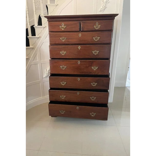 Magnificent george iii mahogany chest on chest is a magnificent example of quality and craftsmanship from the georgian...