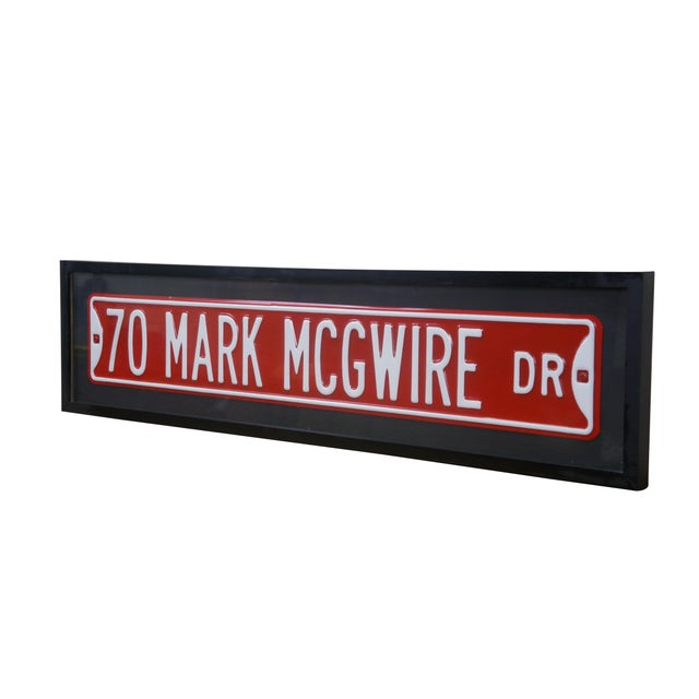 American St. Louis Cardinals Mark McGwire Drive 70 Home Runs Yardlong Street Sign 40" For Sale - Image 3 of 8