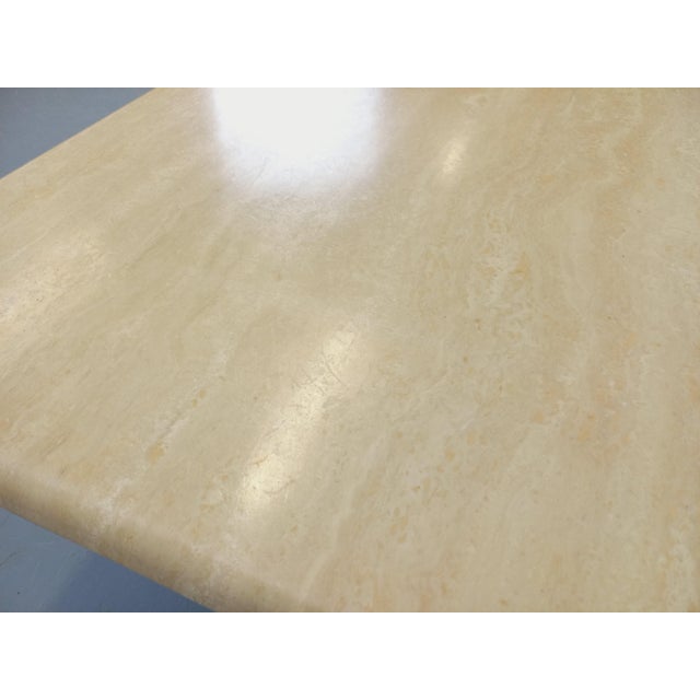 Vintage Rectangular Travertine Coffee Table with Magazine Rack, 1980s For Sale - Image 18 of 18