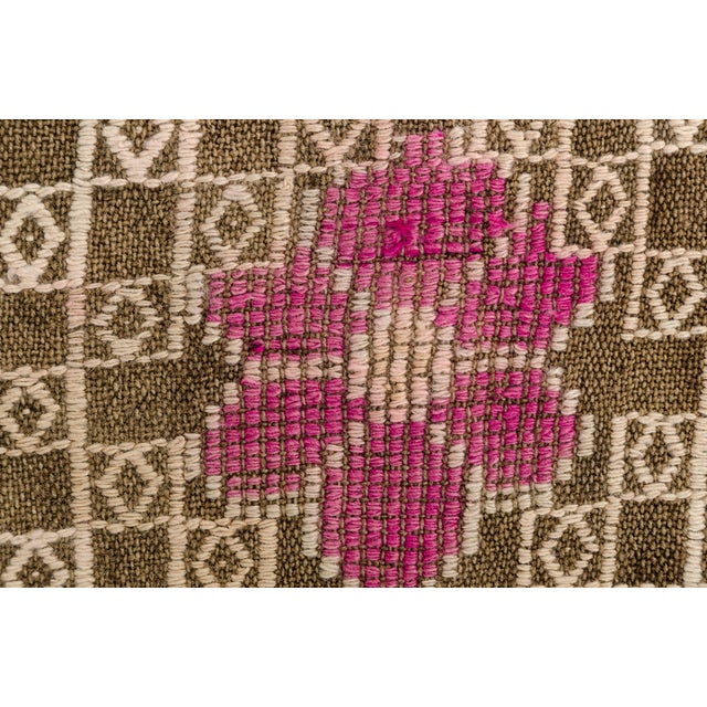 Textile Ethnic Geometric Wool Kilim Rug For Sale - Image 7 of 18
