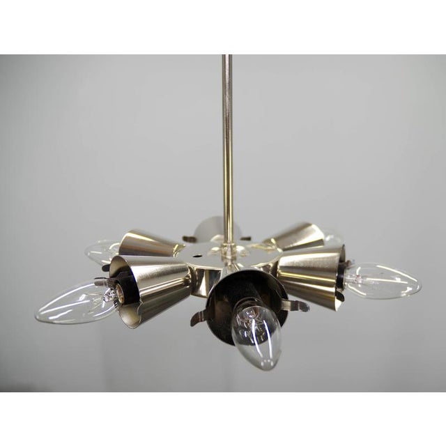 Mid-Century Sputnik Chandelier attributed to Kamenický Šenov, Former Czechoslovakia, 1960s For Sale - Image 12 of 13