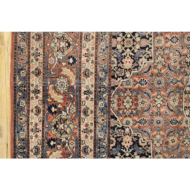 Antique Persian Tabriz Hadji Jalili Oriental Carpet, Room Size, W/ Medallion For Sale In New York - Image 6 of 10