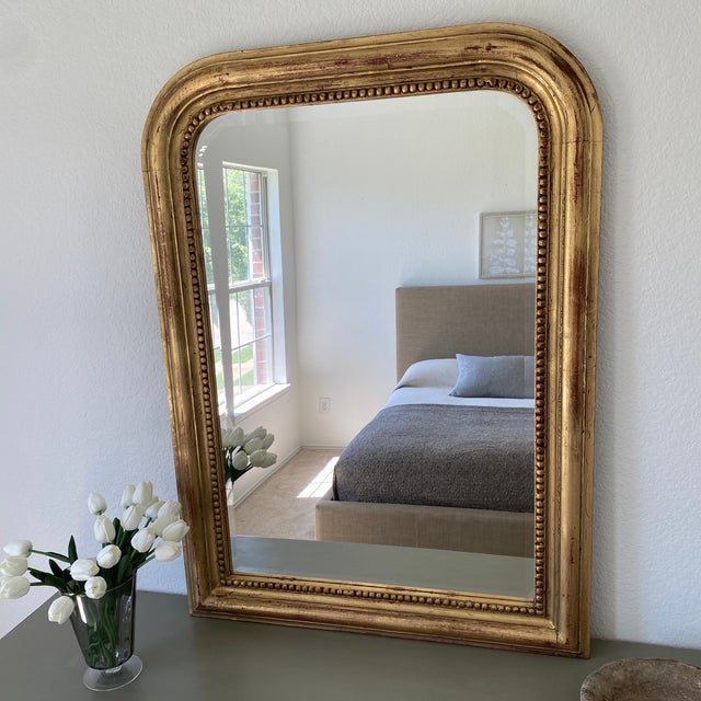 Gold Late 20th Century Louis Philippe French Mirror For Sale - Image 8 of 12