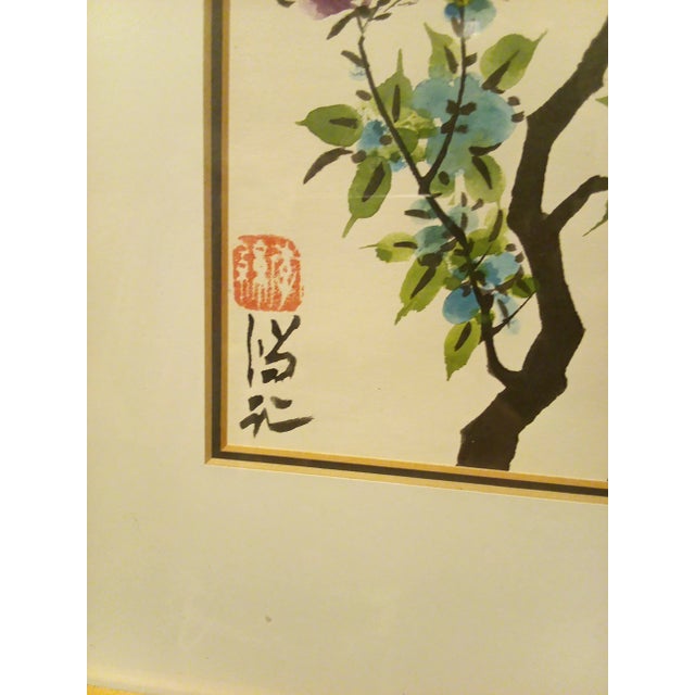 Japanese 1970s Authentic Signed Japanese Painting, Framed For Sale - Image 3 of 8