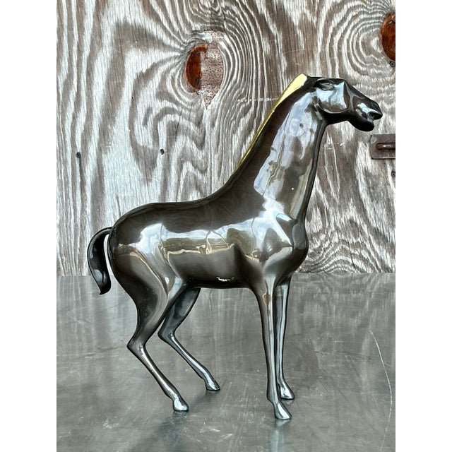 Vintage Boho Bronze Horse After Loet Vanderveen For Sale In West Palm - Image 6 of 10