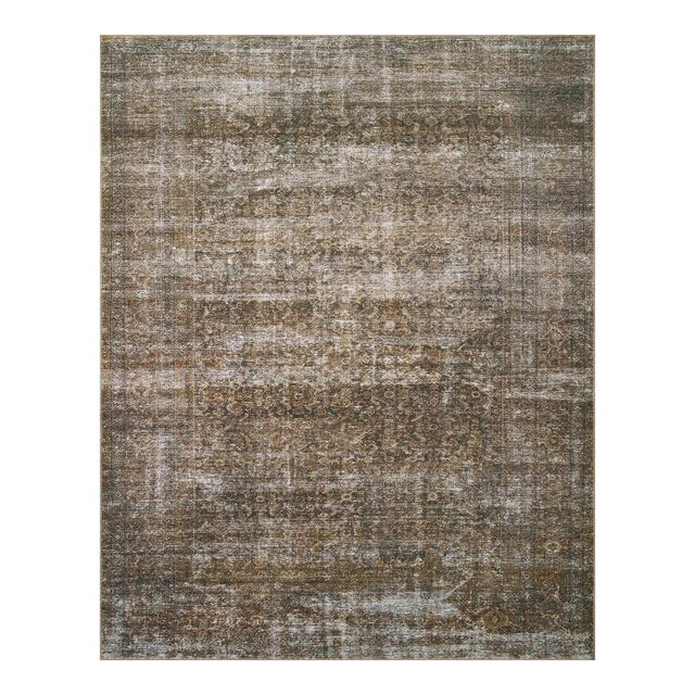 Amber Lewis x Loloi Billie Tobacco / Rust 7'-6" x 9'-6" Area Rug For Sale