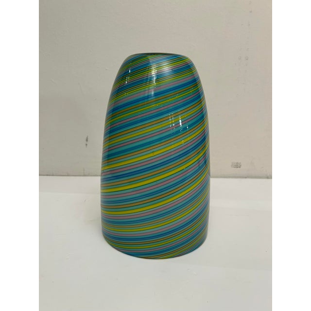 Filigrana Vase in Multicolored Murano Glass from Cenedese Vetri, 1970s For Sale - Image 6 of 10