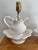 1970s French Country White Ceramic Pitcher and Basin Lamp Pair For Sale - Image 4 of 8