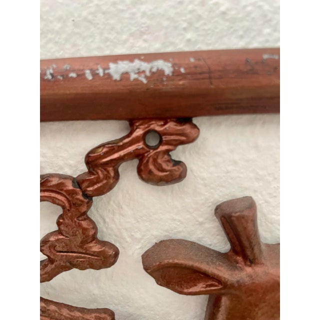 Metal Mid-Century Modern Metal Giraffe and Antelope Wall Art Sculpture Pair For Sale - Image 7 of 8
