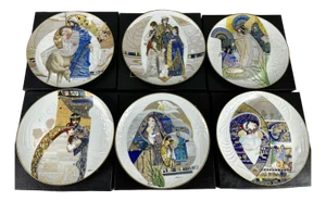 Biblical Mothers Series Plates in Fine China by Eve Licea for Knowles, 1986, Set of 6