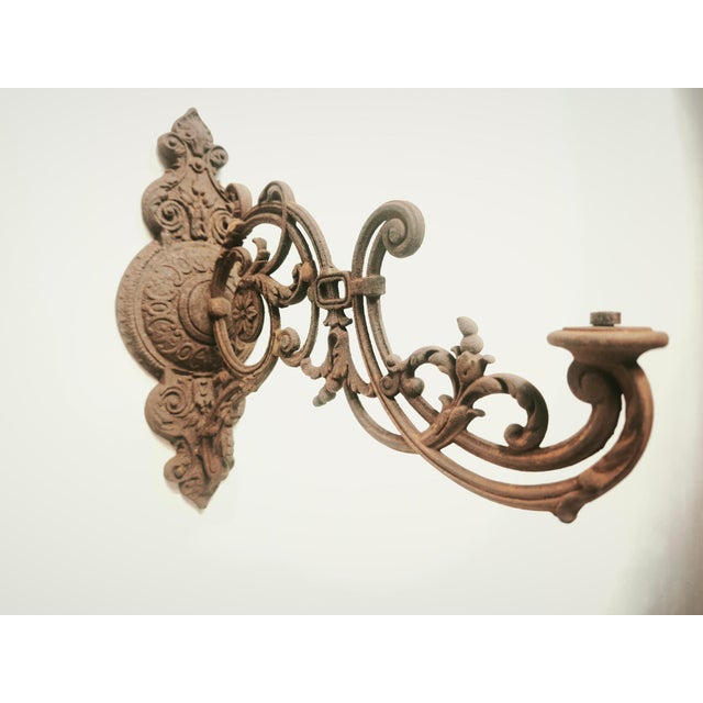 Antique Cast Iron Arm Bracket, 1890s For Sale - Image 11 of 18