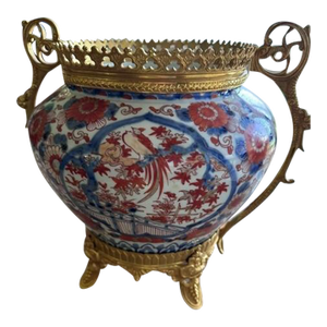 Antique Japanese Imari Porcelain Jardiniere