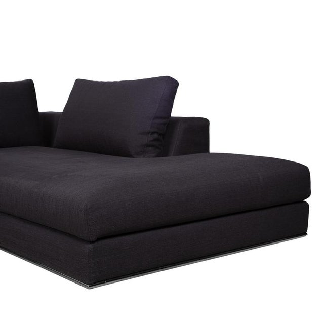 Liverpool Fabric Corner Sofa Blue Grey Sofa from La Nuova Casa For Sale - Image 4 of 13