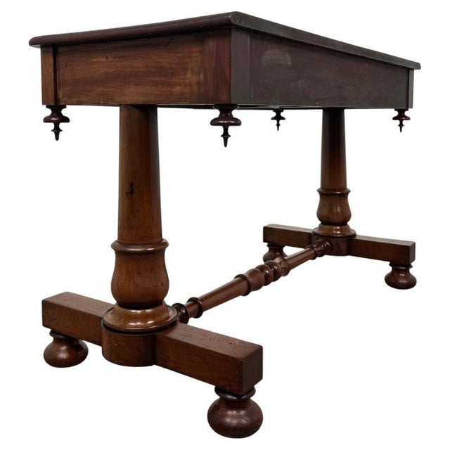 Gold 19th Century English Mahogany Side Table For Sale - Image 8 of 11