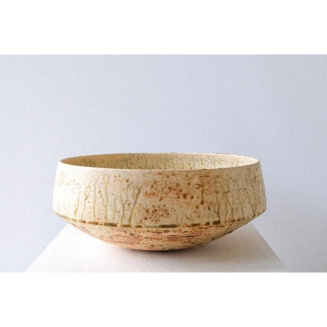 Large Vessel in Stoneware, Slip, Oxydes & Ashes by Robin Kerr Dimensions: D 38 x W 38 x H 16 cm. Materials: Stoneware,...