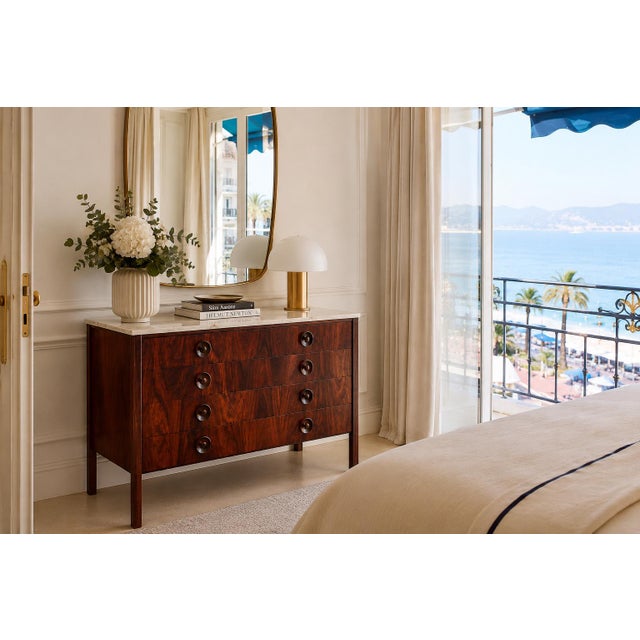 Wood Sergio Rodrigues "Marquesa" Chest of Drawers in Rosewood With Marble Top — Oca, Brazil, C. 1965 For Sale - Image 7 of 18