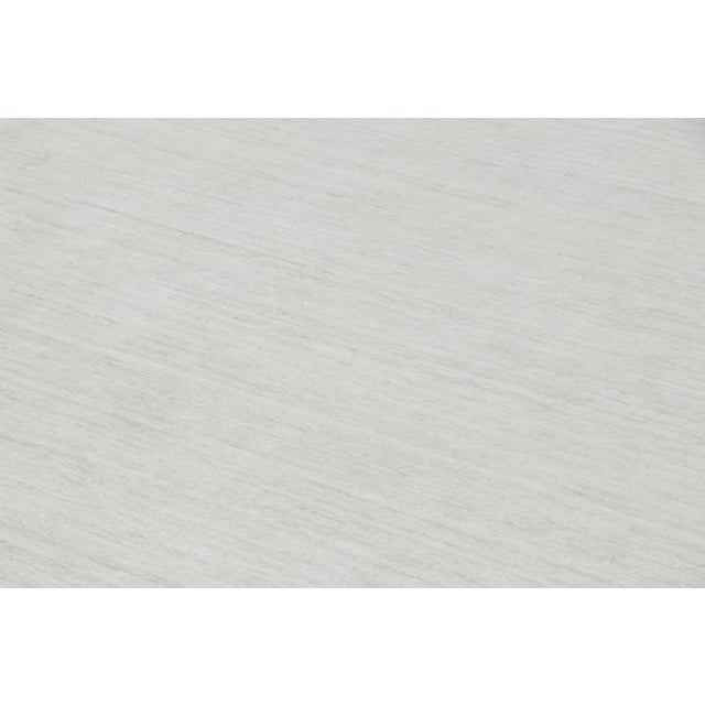 Rug & Kilim’s Oversized Textural Rug in Solid White and Silver-Gray Striae - 13x18 For Sale In New York - Image 6 of 8