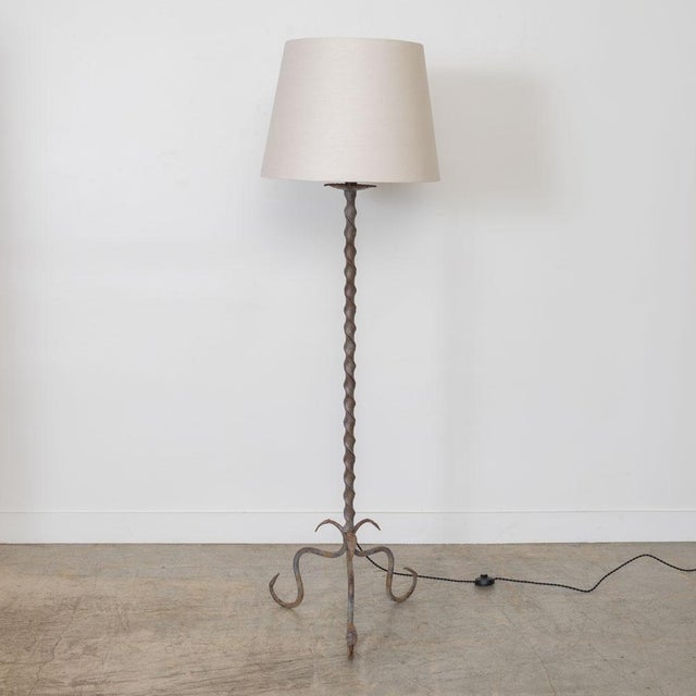 French 1940s French Iron Leaf Floor Lamp For Sale - Image 3 of 13