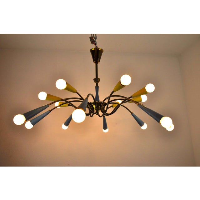 Mid-Century Sputnik Ceiling Lamp For Sale - Image 10 of 12
