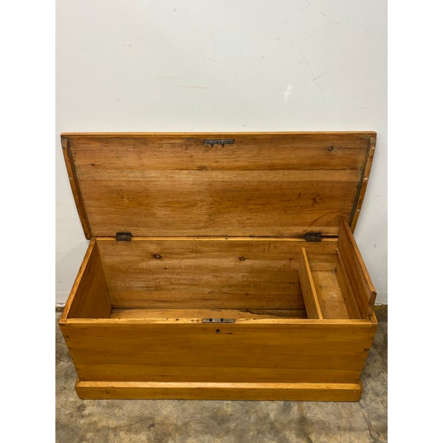 19th Century English Pine Blanket Chest For Sale - Image 4 of 11