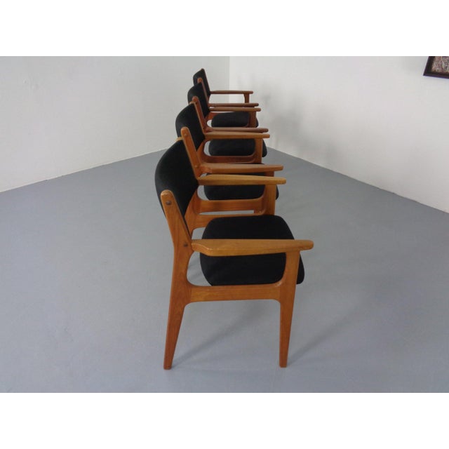 Wood Mid-Century Danish Armchairs in Teak from Erik Buch, 1960s, Set of 4 For Sale - Image 7 of 14