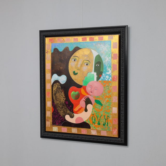 2000 - 2009 Wouter Stips, Figurative Diptychs, 2000s, Acrylic on Canvases, Framed, Set of 2 For Sale - Image 5 of 16